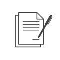 Contract Signing Legal Agreement Concept, simple vector icon