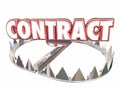 Contract Terms Conditions Bear Trap Danger Word