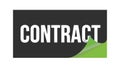 CONTRACT text written on black green sticker