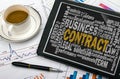 Contract word cloud Royalty Free Stock Photo