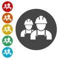 Contractor Icon, Workers icon Royalty Free Stock Photo