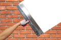 Contractor Plasterer. Background Royalty Free Stock Photo