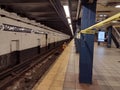 Subway Contractor Walking On The Tracks, Dangerous Jobs, NYC, NY, USA Royalty Free Stock Photo