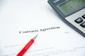 Contracts agreement sign on document paper Royalty Free Stock Photo