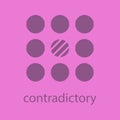 Contradictory glyph color icon Royalty Free Stock Photo