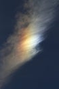 Contrail sundog Royalty Free Stock Photo