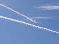 Contrails in the Oklahoma Autumn Sky