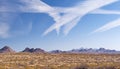 Contrails over the Mountains Royalty Free Stock Photo