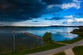 Contrary weather over lake AltmÃÂ¼hlsee