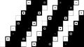 Contrast black and white abstract squares motion design. Background with white and black squares. Seamless looping Royalty Free Stock Photo