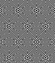 Contrast black and white symmetric seamless pattern