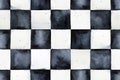 Seamless watercolor chessboard pattern.