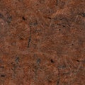 Contrast brown granite texture with dark cracks. Seamless square background, tile ready. Royalty Free Stock Photo