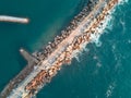 Aerial views Port Kembla Breakwall Royalty Free Stock Photo