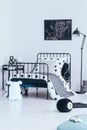 Contrast color bedroom interior Royalty Free Stock Photo