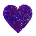 Colourful heart, love symbol, Valentine`s card.