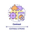 Contrast concept icon