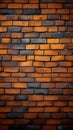 Contrast elegance Orange brick wall with a defined black border