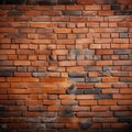 Contrast elegance Orange brick wall with a defined black border