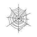 Contrast, emphasizing the geometric symmetry typical of orb-weaver Royalty Free Stock Photo