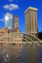 Toronto, Ontario, Old City Hall and Modern Nathan Phillips Square, Canada Royalty Free Stock Photo