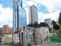 Contrast Between Modern skyscrapers and Central Cemetery builded in 1836