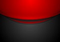 Contrast red and black wavy corporate background