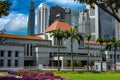 Contrasting Architectue in  Singapore Royalty Free Stock Photo