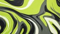 Contrasting and Bold Charcoal Gray and Lime Green Abstract Pattern