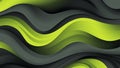 Contrasting and Bold Charcoal Gray and Lime Green Abstract Pattern