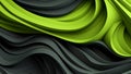 Contrasting and Bold Charcoal Gray and Lime Green Abstract Pattern