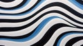 Contrasting Op Art Painting With Wavy Lines And Stripes Royalty Free Stock Photo