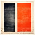 Contrasting Political Minimalism: An Orange, Black, And Gray Drawing Royalty Free Stock Photo