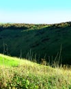 Contrasting shadows on the Devils Dyke. Royalty Free Stock Photo