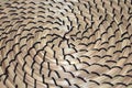 Contrasting Spirally formed grass mat