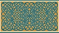 Contrasting teal and orange colors creating a complex symmetrical Royalty Free Stock Photo