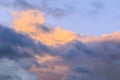 Contrasty colorful storm clouds in the sky Royalty Free Stock Photo