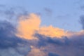 Contrasty colorful storm clouds in the sky