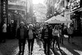 Contre-Jour Black And White Photography Of Tourists Visiting Bucharest