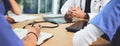 The contribution of everyone matters. Closeup shot of a team of doctors having a meeting in a hospital. Royalty Free Stock Photo