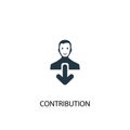 Contribution icon. Simple element