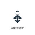 Contribution icon. Simple element Royalty Free Stock Photo