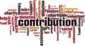 Contribution word cloud Royalty Free Stock Photo