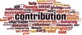 Contribution word cloud Royalty Free Stock Photo
