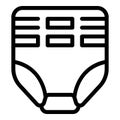 Control adult diaper icon outline vector. Aged female