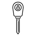Control boot key icon outline vector. Smart security