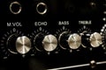 Control button of volumn, echo, bass