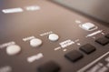 Control buttons for electronic musical keyboard Royalty Free Stock Photo