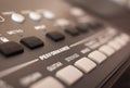 Control buttons for electronic musical keyboard Royalty Free Stock Photo
