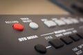 Control buttons for electronic musical keyboard Royalty Free Stock Photo
